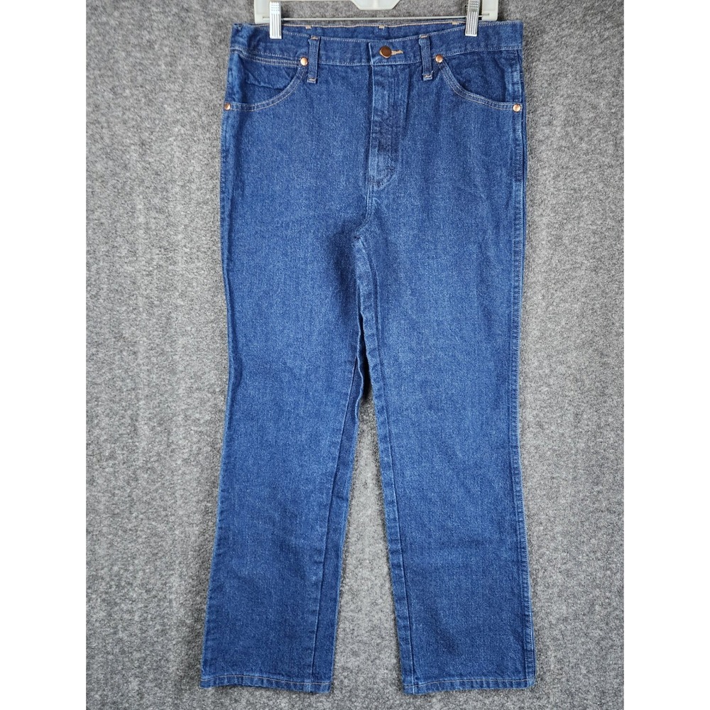 Wrangler Cowboy Cut Jeans Mens 34x30 Blue 936PWD Slim Fit Denim